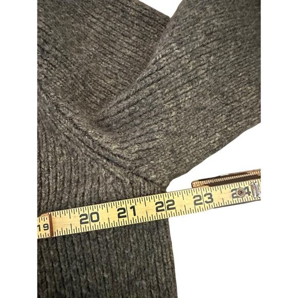 Vintage Land's End Brown chunky grandpa Knit sweater Cardigan Size L - Picture 9 of 10